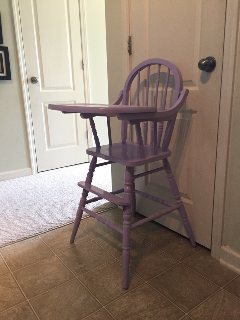 Vintage Wooden High Chair Jenny Lind Antique Image 0