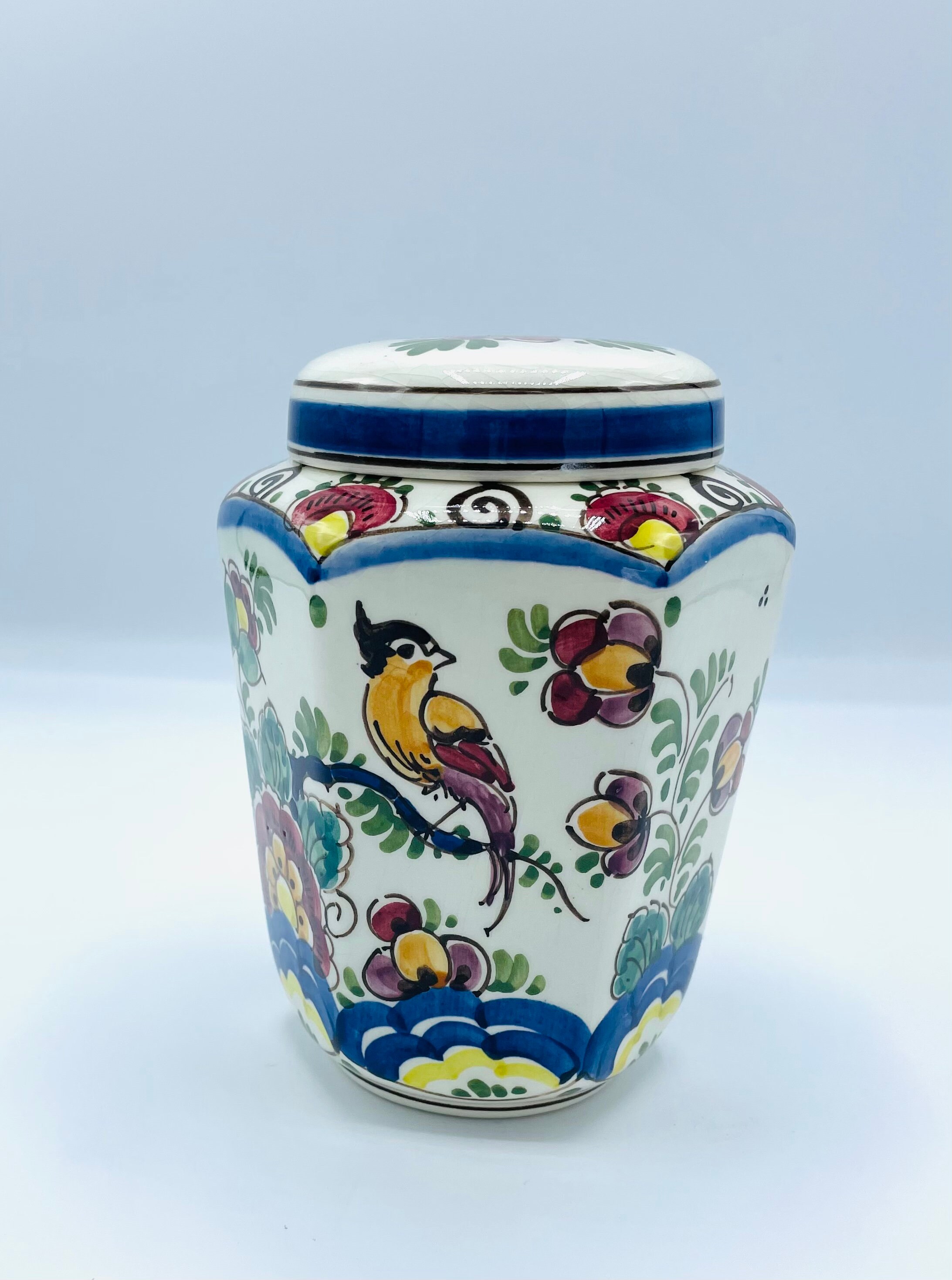 Rare Polychrome Delft Lidded Jar Made in Holland - Etsy