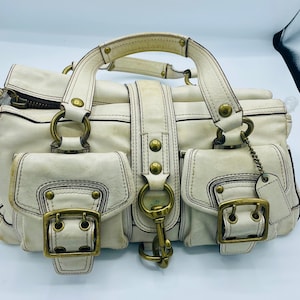 バッグ Coach Legacy 65th White Leather Bag COACH LEGACY 65th ANNIVERSARY ICONIC TOTE HANDBAG IVORY