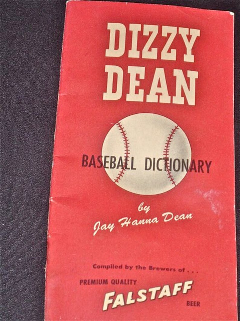 Dizzy Dean Baseball Dictionary EPH 2 Etsy