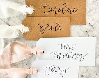 Personalized Calligraphy Gift Tags | Bridal Party Favors