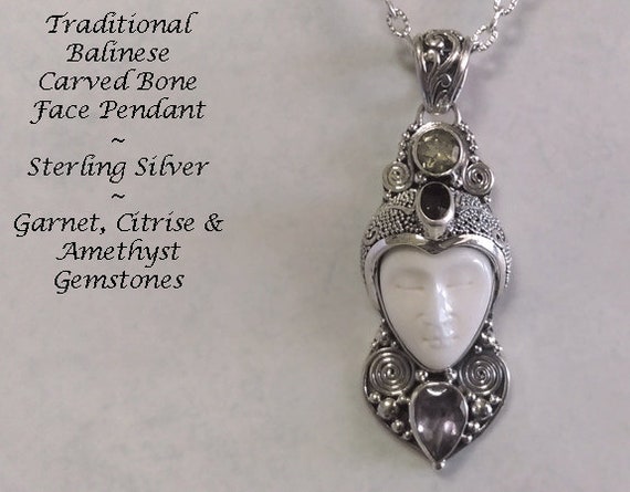Gorgeous Citrine Pendant 925 Sterling Silver Jewelry Great Gift Item from Bali