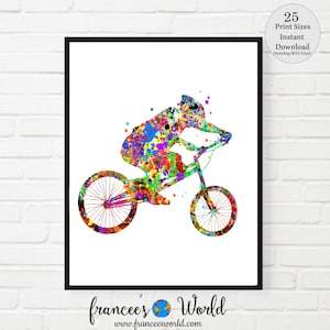 BMX Gift, BMX Bike Printable, bmx Decor, extreme sports, bmx bike art, instant download,Teen Room, bmx bike poster,,Kids Room, bmx, bike