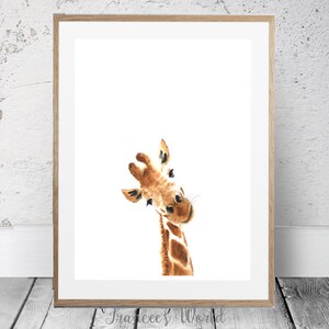Giraffe Art Print, Baby Giraffe Art, Safari Animal print, Baby Giraffe Print, Kid Room, Home Decor, Animal Art,Baby giraffe Nursery Art