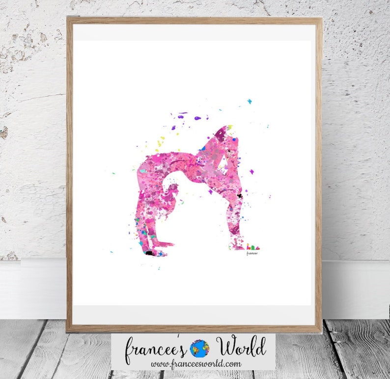 Gymnastics Wall Art,Gymnastics Wall Decor,Gymnastics Gift, Pink Gymnastics,Gymnastics Prints,Pink Gymnastics Printable Wall Art,DIY Gymnast image 1