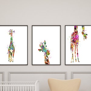 Baby Giraffe Printable,giraffe watercolor, Animal Prints, Safari Animal art, Giraffe Dorm Decor, Baby Giraffe ,Nursery art baby shower gift