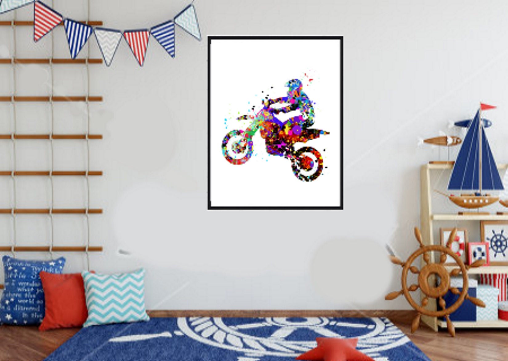 Motocross print by Tompico