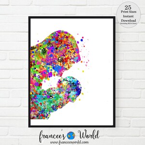 Father and baby print, daddy and baby, father holding baby, new father art, PRINTABLE, father&#39;s day gift, father and child, baby shower gift