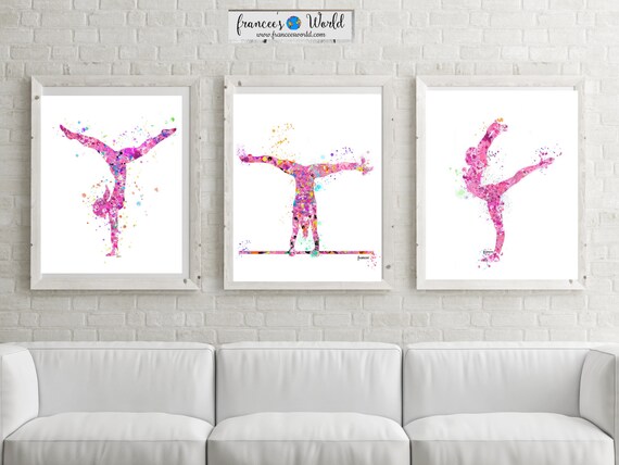 Gymnastics Gift Pink Gymnastics Wall Art Gymnastic Printable
