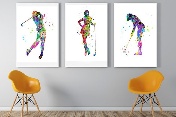 Golf Woman Print,Woman Golf Printable, Woman Golf Gift,Golf Art,Wall Art,Woman golf poster,Golf Watercolor,Golf Poster,Golf Decor,Girl Golf Il_570xn
