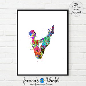 Pilates art, Pilates Dorm Art Pilates Gift Art, Pilates Poster, Pilates Watercolor, PRINTABLE, Pilates positions, Pilates studio Decor
