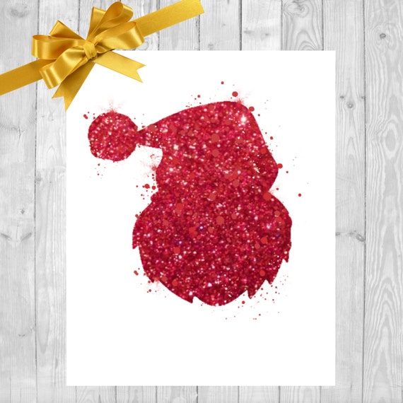 Christmas PRINTABLE Card Art Santa Claus Print, Santa Art, Christmas Art Print, Santa Claus Wall Art, , Xmas Print, Christmas Card Il_570xn