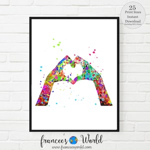 Herz Hände Druck, Herz Liebe Druck, Valentinstag Karte, Liebe Kunst, Hände ins Herz, PRINTABLE, Hände, Herz, Liebe Hände, Herz mit Händen
