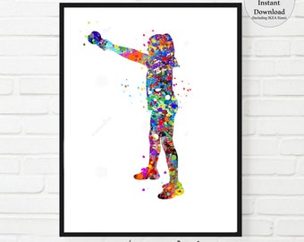 Kettlebell Workout Art Print: Colorful Gym Decor (Digital Download)