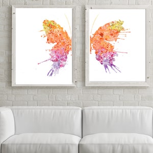 Butterfly Print, Butterfly Watercolor, butterfly nursery Dorm art, Digital Download, butterfly gift, colorful Dorm art, butterfly gift