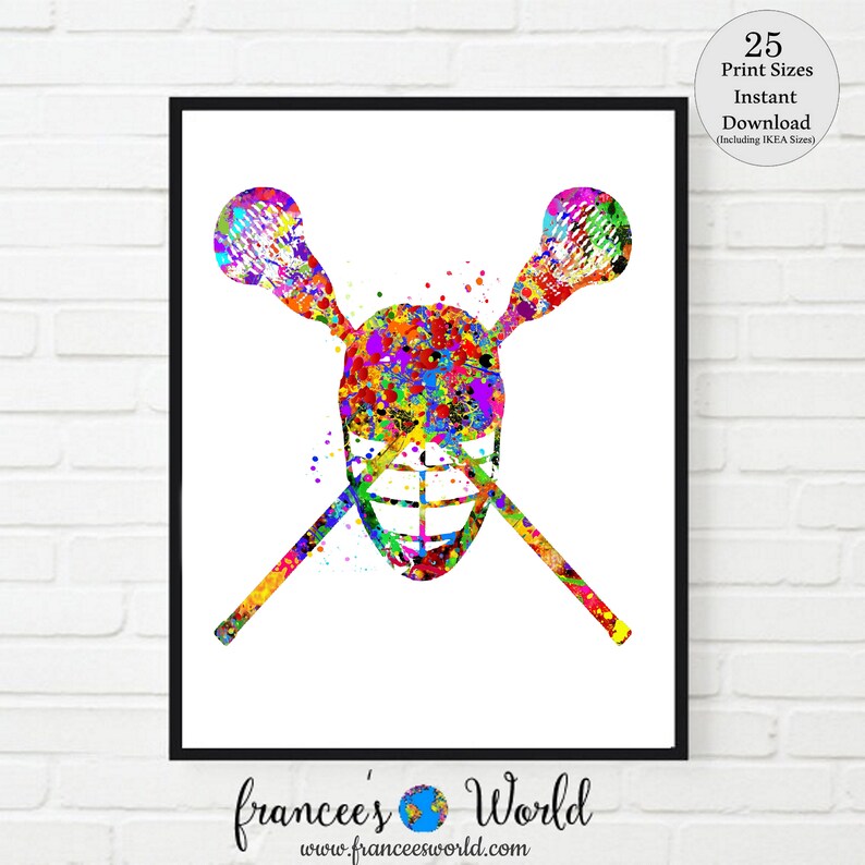 Lacrosse Print Boy Lacrosse Gift Lacrosse Goalie PRINTABLE Etsy