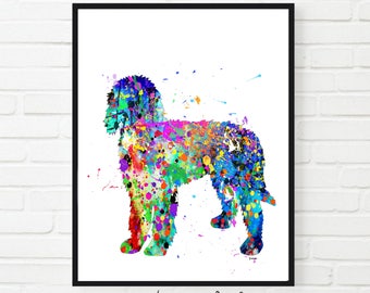 Golden Doodle Watercolor Art Print: Colorful Dog Lover Gift (Digital Download)