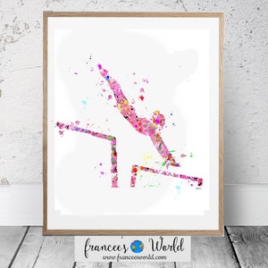 Gymnastics Gift,Gymnastics Printable,Pink Gymnastics,Girl Room Dorm Art,Gymnastics Prints,Pink Gymnastics Printable Dorm Art, Gymnast Print