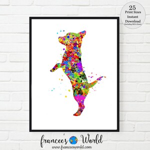 Chihuahua print, chihuahua standing, chihuahua PRINTABLE, chihuahua picture, chihuahua gift, dog Dorm art, dog watercolor, chihuahua poster