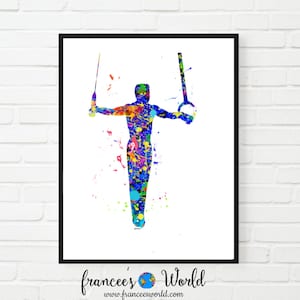 Gymnastik Ring, Gymnastik Ring Geschenk, Gymnastik Ring Art.Teen Junge, Gymnastik Wohnheim Kunst, Gymnastik Printable, männliche Gymnastik, Sport Kunst