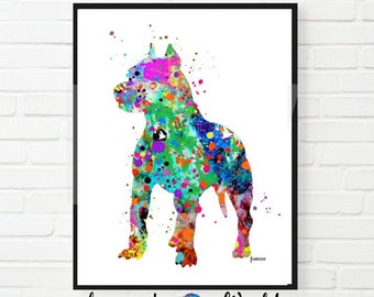 Pit bull ART, Pitbull Print, Watercolor Art,PRINTABLE Dog Print, Pit bull Gifts, Dog Art, Pit Bull Picture, dog Dorm Art, ,digital print