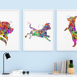 Arte Chihuahua, Impressão Chihuahua, Conjunto de 3 aquarelas de cachorro Chihuahua, Arte de dormitório Chihuahua, Para impressão, Festa Chihuahua, Pôster Chihuahua, Arte de cachorro