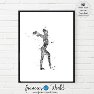Gymnastics Print in Black and White, Black and White, Girl Gymnast, Floor pose, Gymnastics Art, Gymnastic Poster, Gymnastic Art, Sport Art