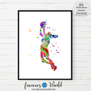 Meisje basketbal PRINT basketbal AFDRUKBARE kunst, basketbal slaapzaal decor meisje basketbal poster meisje basketbal cadeau meisje basketbal foto