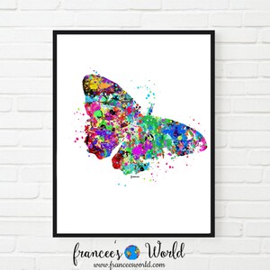 Butterfly Print, Butterfly Watercolor, Digital Download, Dorm Decor Butterfly gift INSTANT DOWNLOAD Printable Butterfly Dorm ArtDorm art