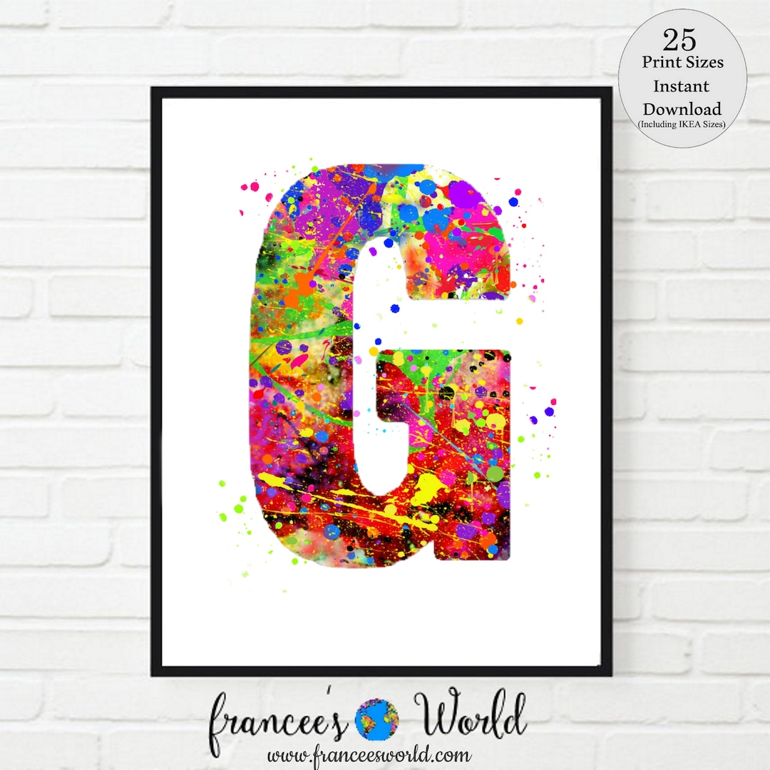 Letter G Wall Decor, Letter Art, Letter G Print, PRINTABLE, Letter G