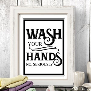 Funny Bathroom Art Prints: Vintage Restroom Decor Set (Digital Download) image 4