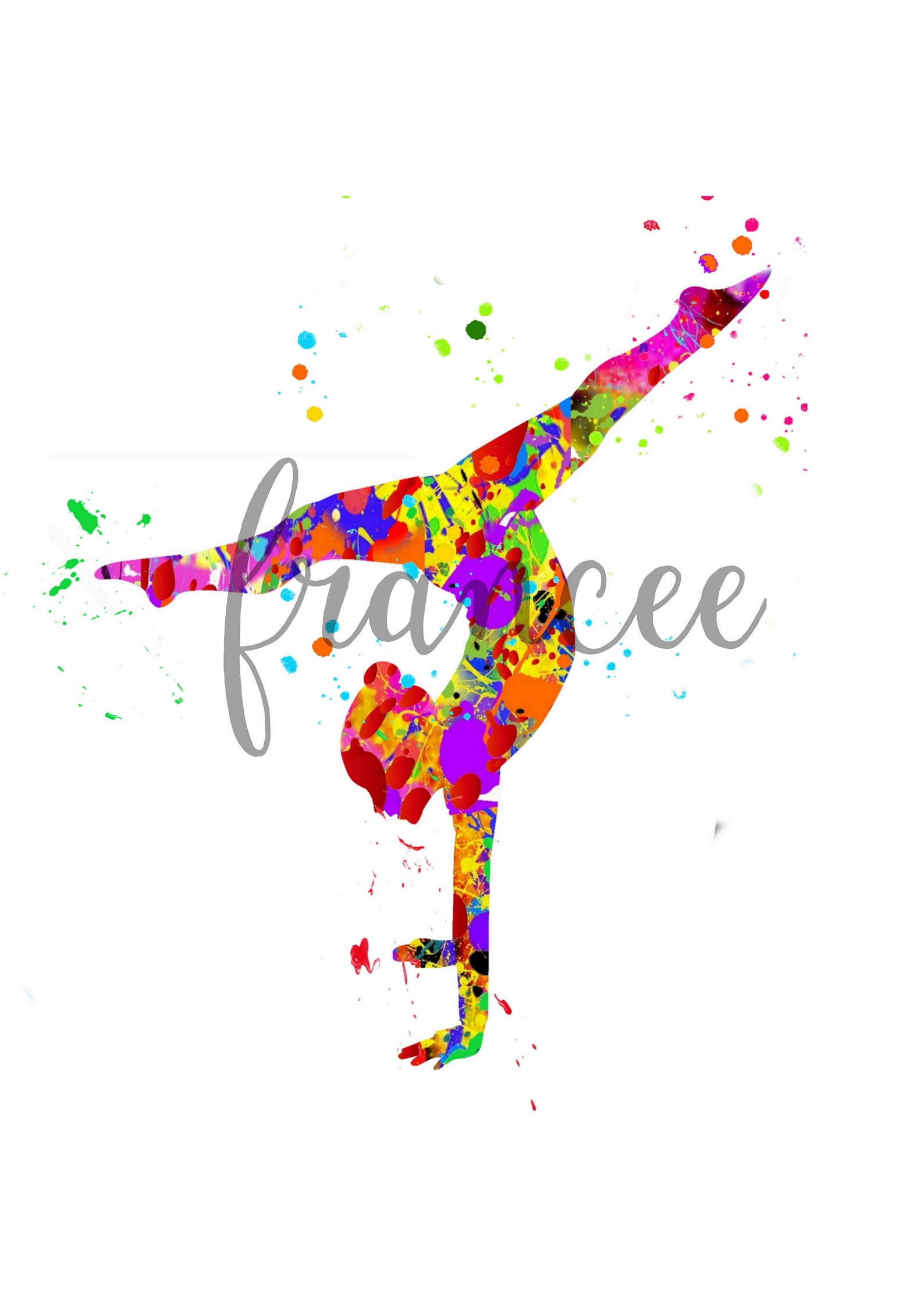 Gymnastics Gift, Little Girl Gymnastics Prints Set of 3 Gymnast Toddler ...