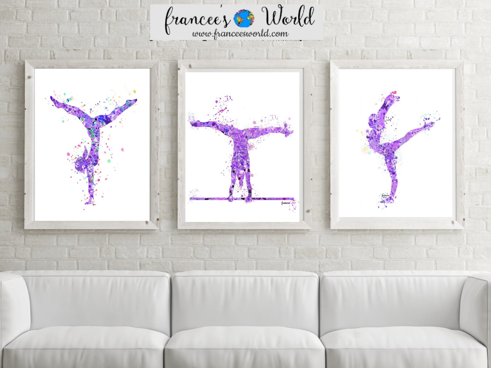 Gymnastics Gift Purple Gymnastics Wall Art Gymnastic - Etsy Australia