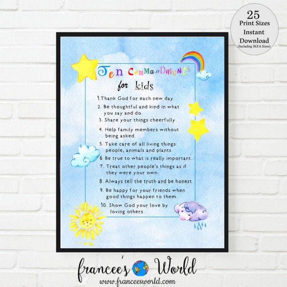 Commandments for kids 10 Children's Sermons