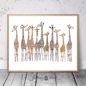 Giraffe PRINT, Giraffe Printable, Giraffe Poster Giraffe Nursery Giraffe family, Safari Nursery Giraffe Print, Baby Shower Gift Giraffe gift