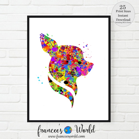 Chihuahua print, chihuahua art, chihuahua PRINTABLE, chihuahua picture, chihuahua lover gift, dog art, dog watercolor, chihuahua poster Il_570xn
