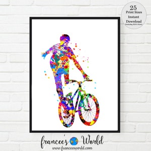 BMX print, BMX Bike art, bmx Decor, extreme sports, bmx bike art, instant download,Teen Room, bmx bike poster, boys room, bmx picture, bike