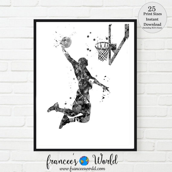 Basketball Game Affiche, Noir et Blanc