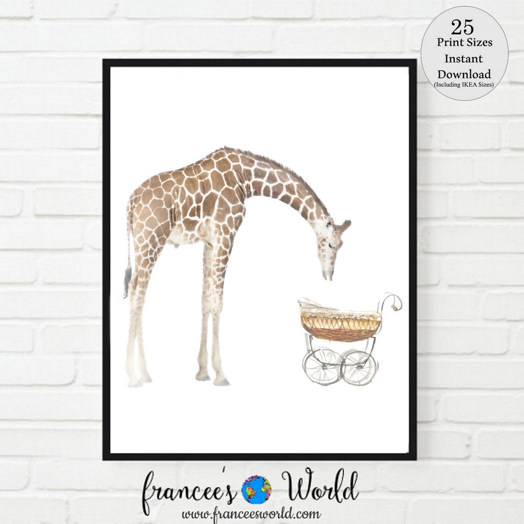 Giraffe Print, Giraffe PRINTABLE, Giraffe Nursery Art, Baby Gift ...