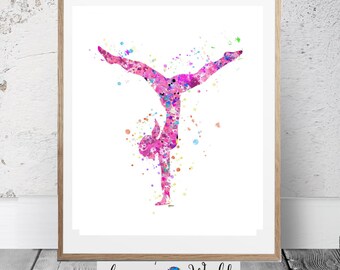 Gymnastics Print Gift, Gymnastics Picture, Pink Gymnastics Print, Gymnastic Printable, Gymnastic party,Sport Print, Gymnast-girl room decor