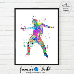 hip hop dancer hip hop dancer PRINTABLE hip hop art hip hop Dorm art dancer picture hip hop dancer poster hip hop watercolor ,digital print