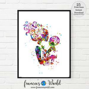 Femme enceinte et bébé fleurs imprimables grossesse impression aquarelle cadeau de grossesse, obstétrique/gynécologie, cadeau de baby shower, nouvelle maman, ventre d'art de maternité