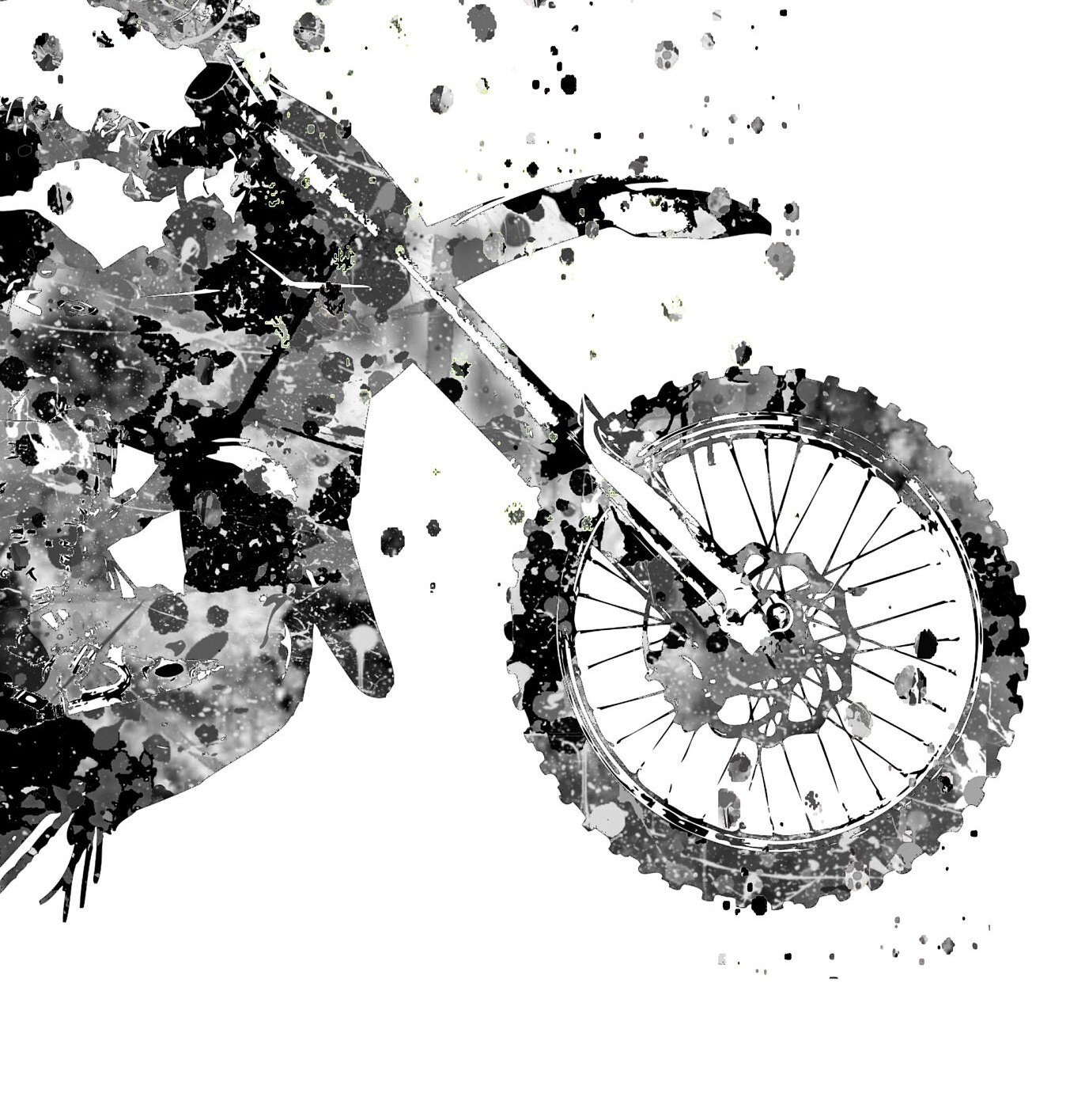 motocross corredor, jinete. mano dibujado ilustración, negro y blanco,  silueta. suciedad bicicleta conceptos, extremo deporte, vehículo,  motocicleta comunidad. Perfecto para camisas, pegatinas, imprimir, etc.  20543281 Vector en Vecteezy