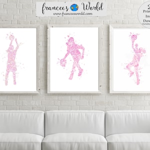 Pink Light  Basketball Print, Girls Basketball gift, girls basketball printable art, watercolor pink basketball, girl's room art ,sport art