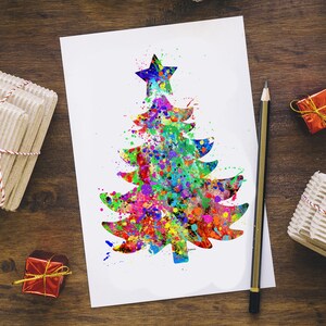 Christmas Card PRINTABLE, Christmas Tree Card Art, x-mas print, x-mas card, christmas tree printable, download christmas card,christmas tree