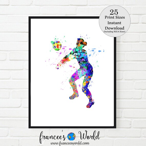 Volleyball Gift Volleyball Print Girl Volleyball Decor