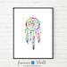 Dreamcatcher Art PRINTABLE Watercolor Print Wedding Gift, Dream Catcher ...