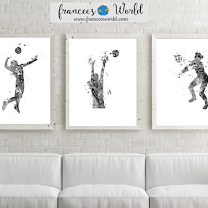 Volleyball Gift, Volleyball Printable, black & white, Volleyball Decor,Girl Sports Decor,PRINTABLE ,Teen Room,Volleyball art,Kids Room Decor