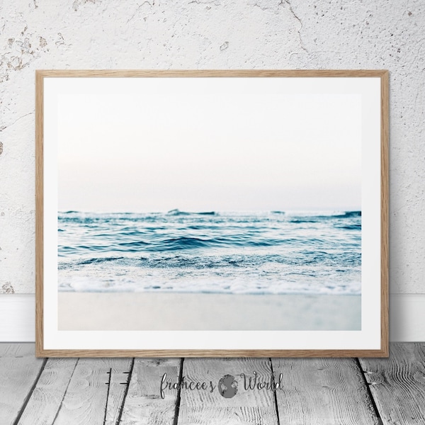 Ocean Photography Printable Art, Nordic Art Print, Scandinavian Art, Minimalist Art Beach Shore Art Ocean Photo, Beach Poster, Coastal Print