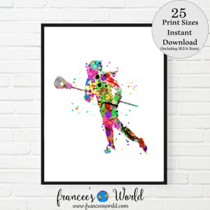 Lacrosse Print Girl, Lacrosse Print, Lacrosse Gift,Printable Lacrosse,Dorm Art,Lacrosse poster,Lacrosse Art,Lacrosse Poster,Lacrosse Player